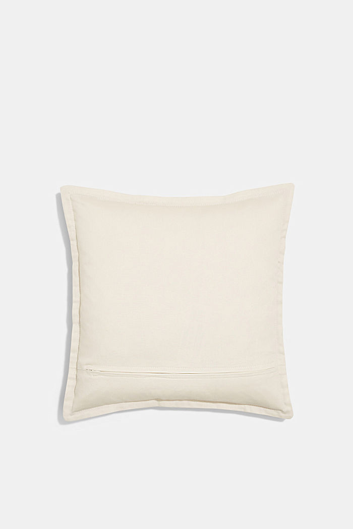 Bi-colour cushion cover made of 100% cotton, WHITE, detail image number 2