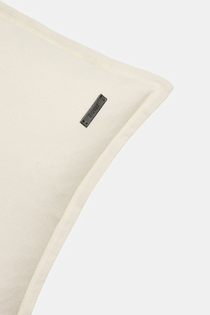 Zweifarbige Kissenhülle aus 100% Baumwolle, BEIGE, detail image number 1