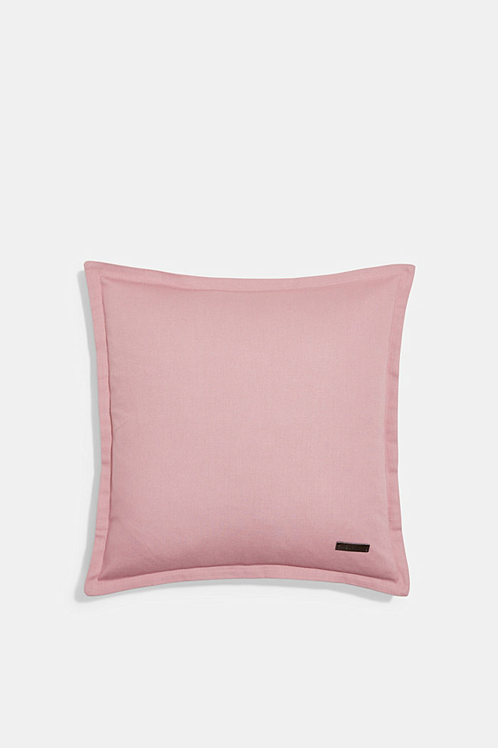 Bi-colour cushion cover made of 100% cotton, MAUVE, overview