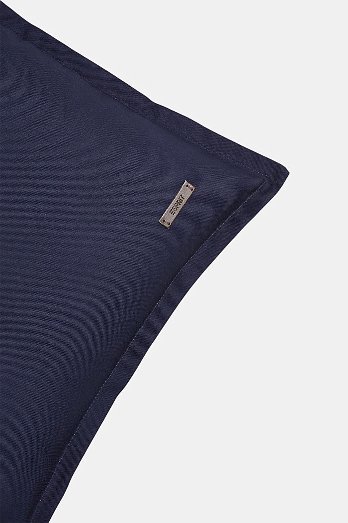 Dvoubarevný potah na polštář ze 100% bavlny, NAVY, detail image number 1