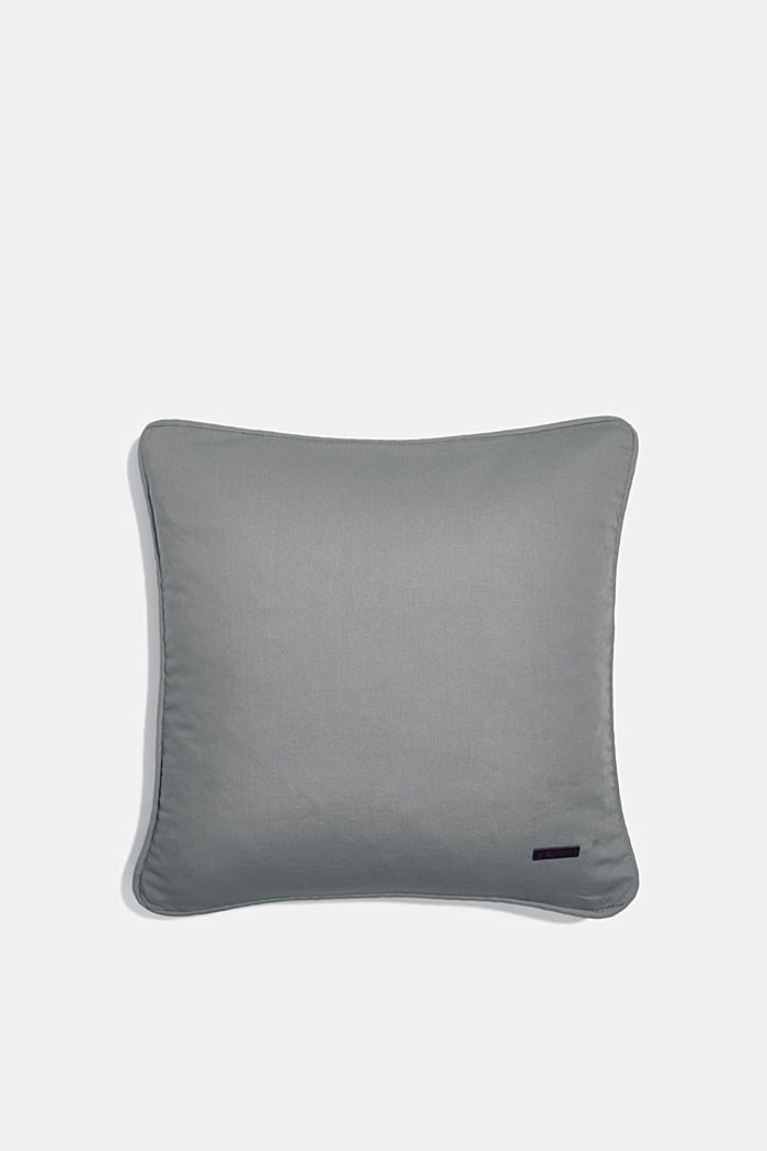 Cushion cover made of 100% cotton, DARK GREY, overview