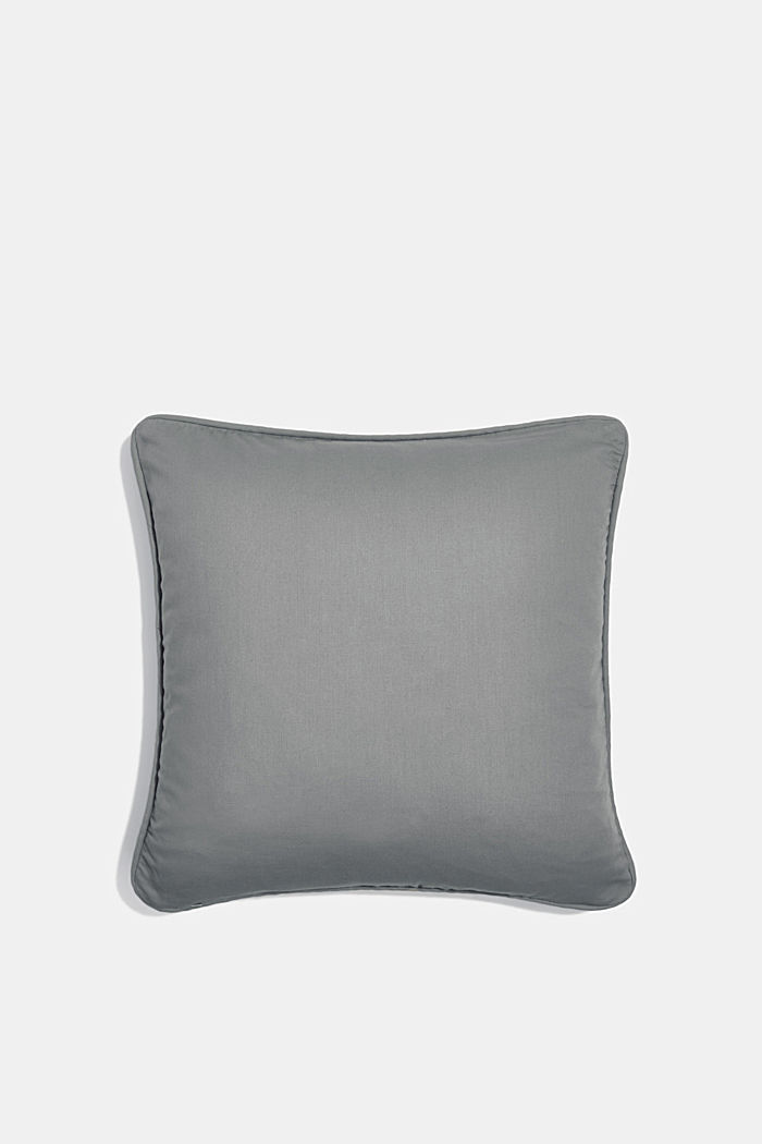 Cushion cover made of 100% cotton, DARK GREY, detail image number 2