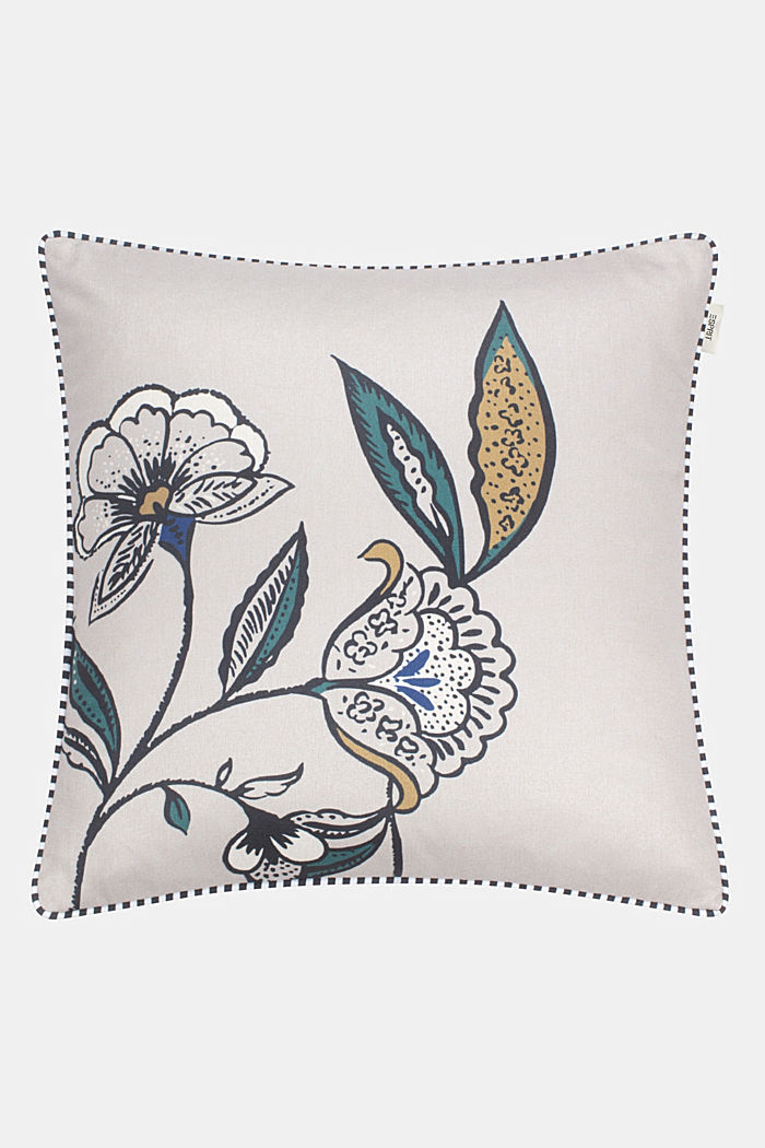 Cushion cover with a floral motif