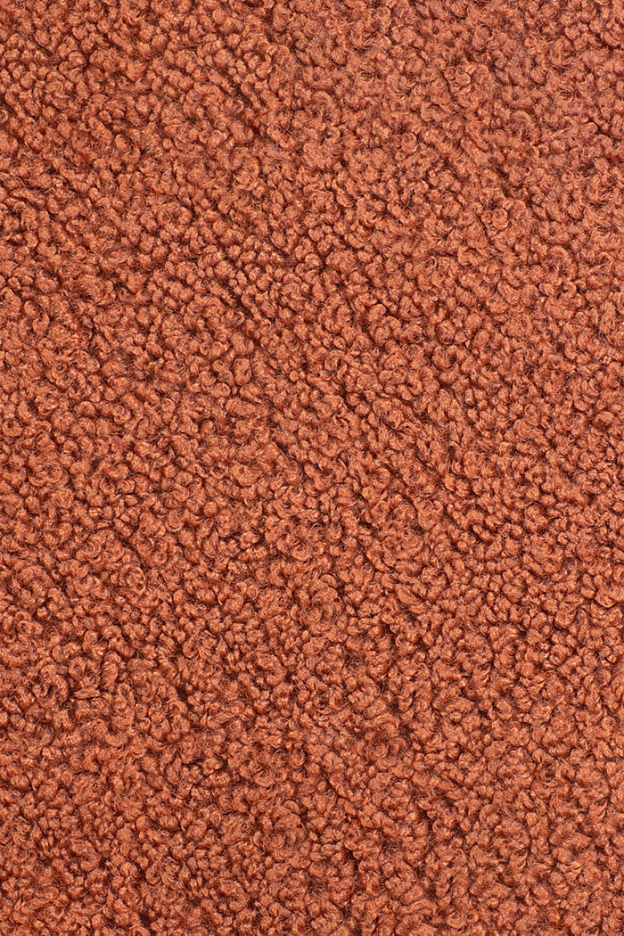 Throw made of soft plush, RUST RED, detail image number 1