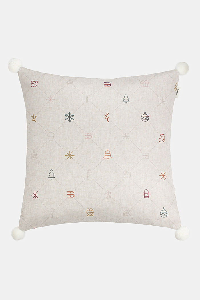 Cushion cover with small Christmas motifs