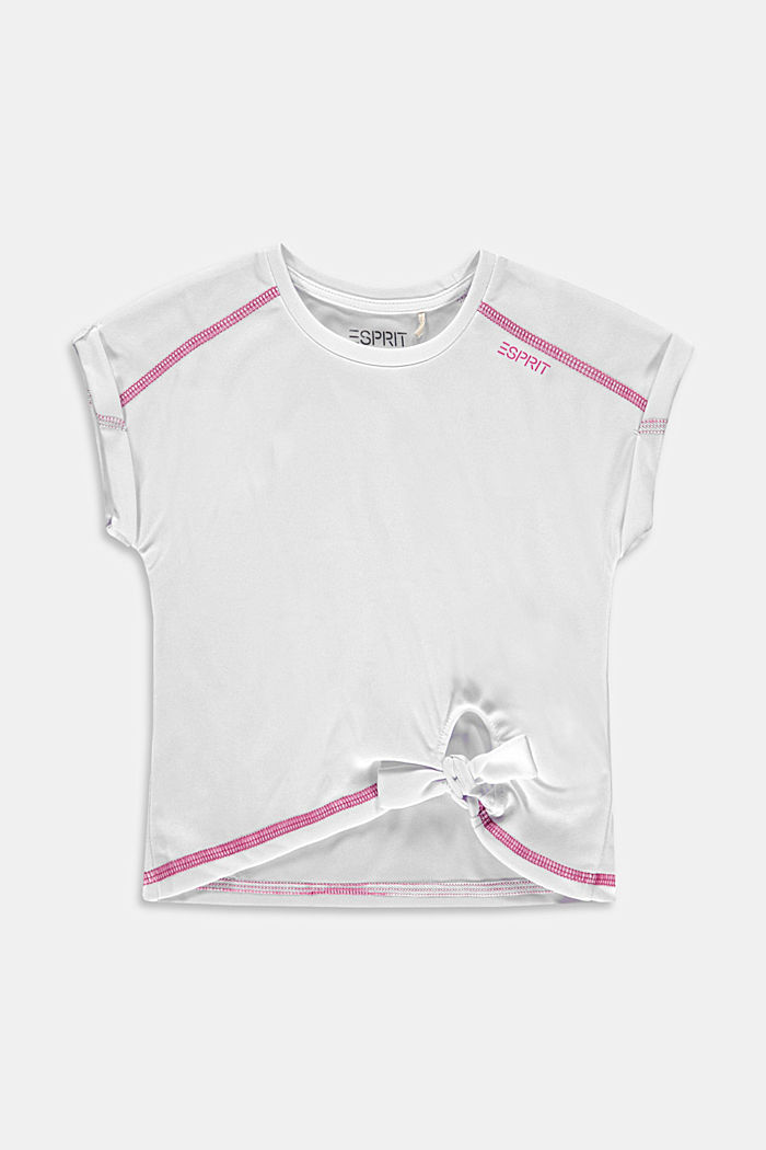 T-shirt de sport à coutures contrastantes, WHITE, detail image number 0