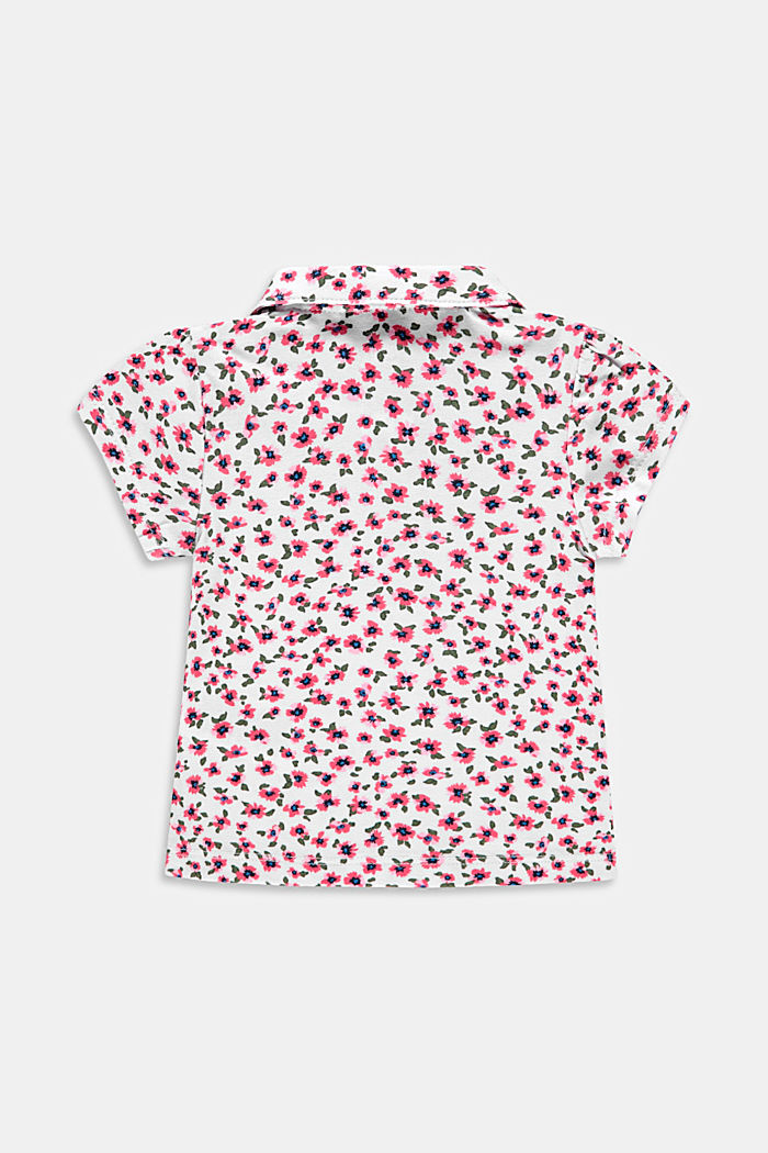 T-shirt à imprimé floral et col Claudine