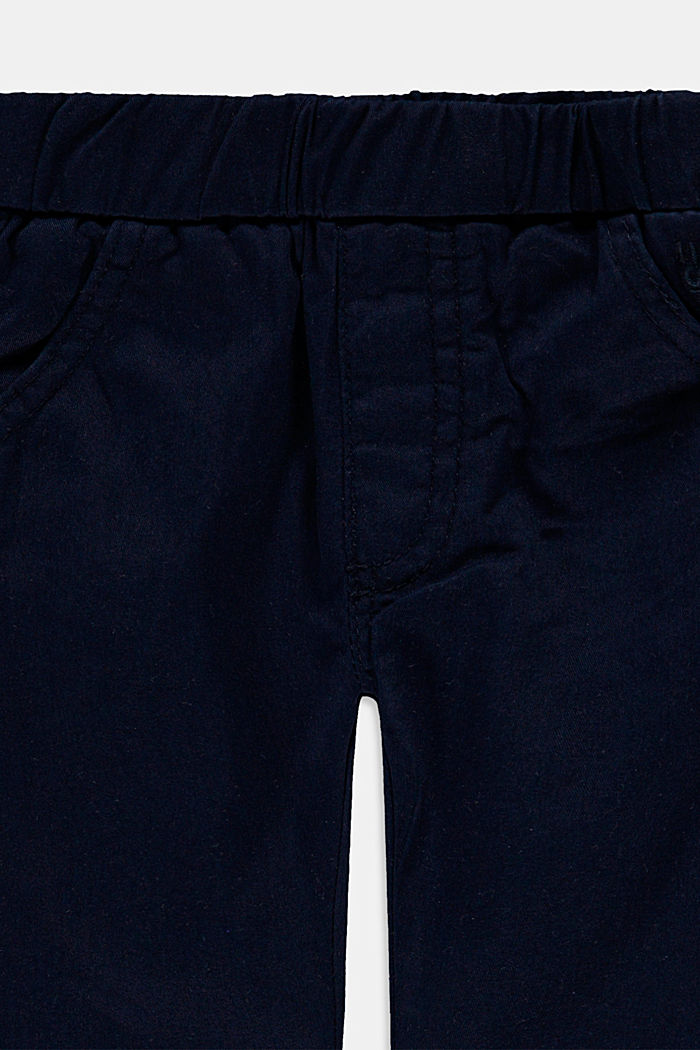 Pantalon à taille élastique, coton/stretch, NAVY, detail image number 2