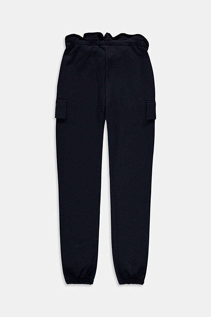 Cargo-style tracksuit bottoms, 100% cotton