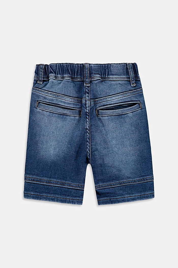 Jeans-Shorts mit elastischem Kordelzugbund