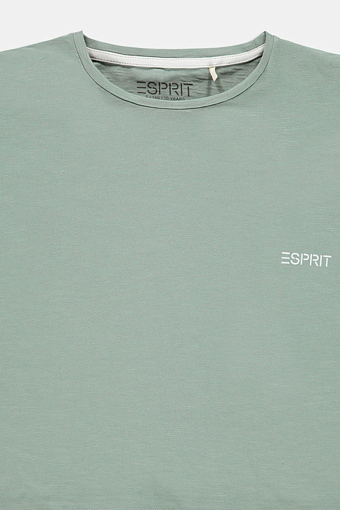 Boxy T-shirt van 100% katoen, KHAKI GREEN, detail image number 2