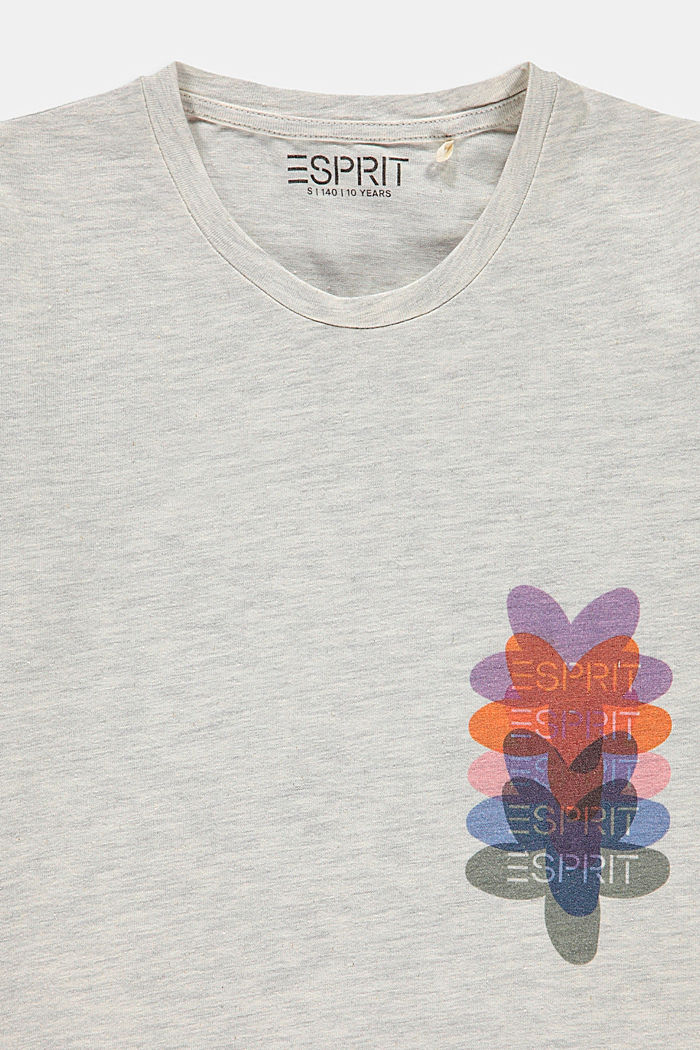 T-shirt chiné à imprimé fleuri, SILVER, detail image number 2