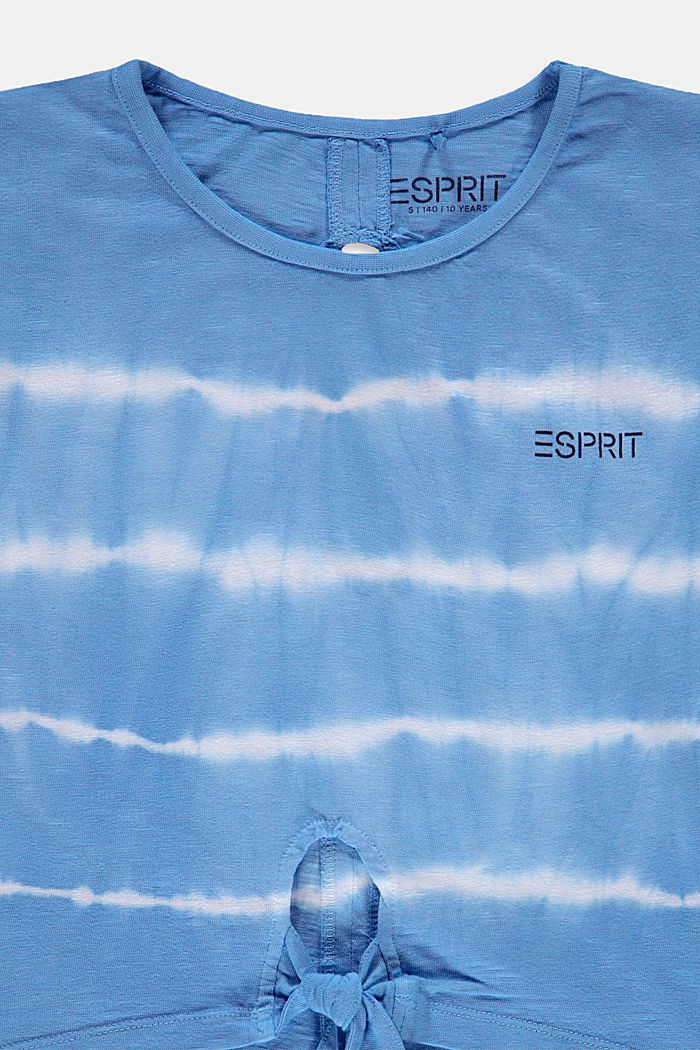 T-shirt met een gebatikte look en geknoopt detail, LIGHT BLUE LAVENDER, detail image number 2
