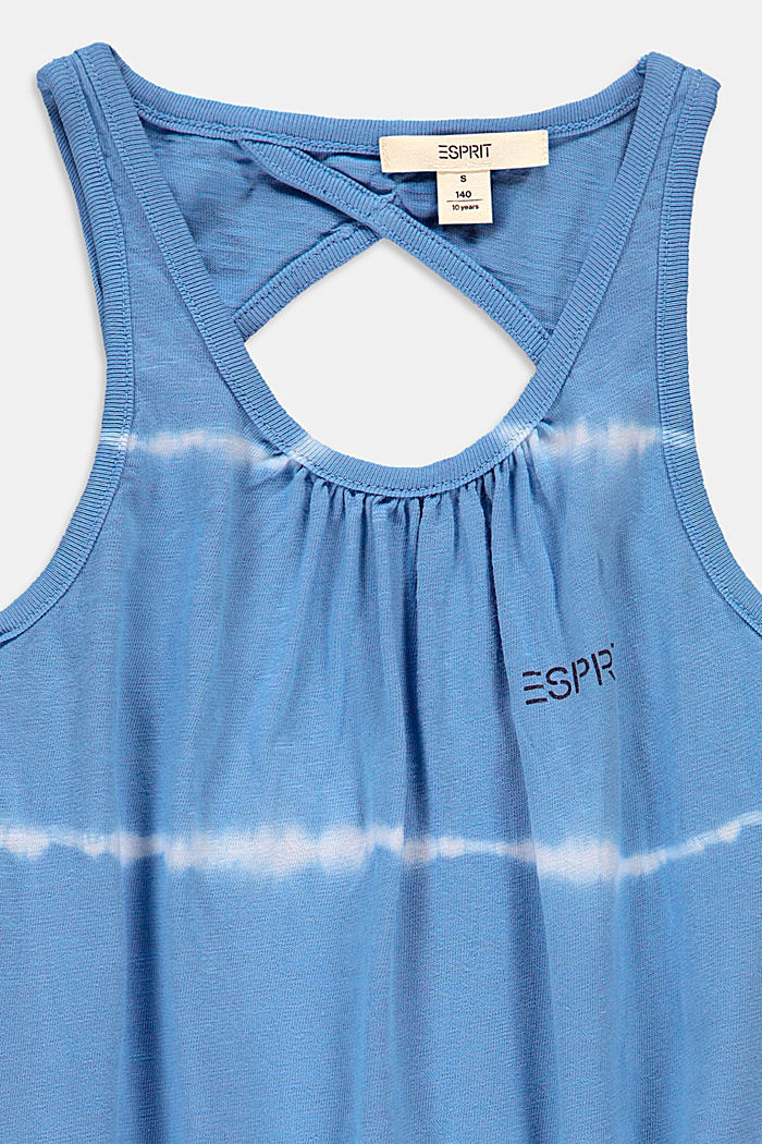 Jersey jurk in gebatikte look, 100% katoen, LIGHT BLUE LAVENDER, detail image number 2
