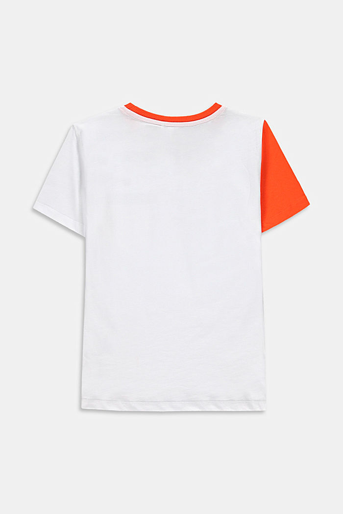T-shirt with colour blocking and pocket
