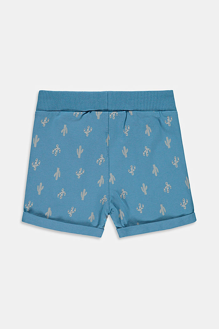 Jersey-Shorts mit Kaktus-Print, Organic Cotton