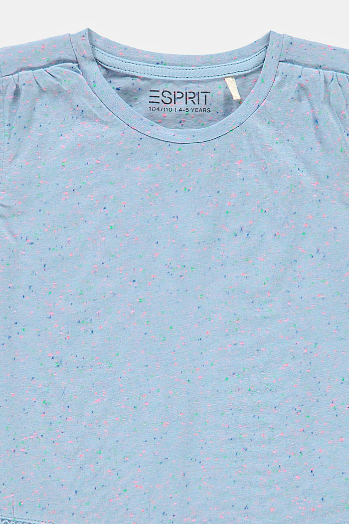 T-shirt à texture mouchetée et dentelle crochetée, BLUE LAVENDER, detail image number 2