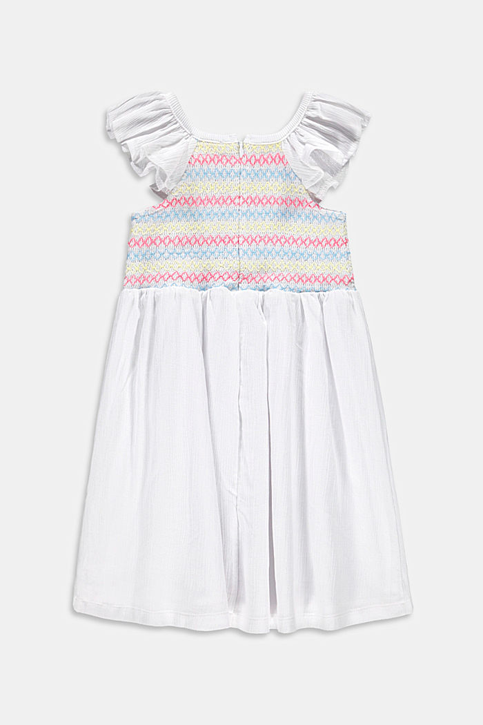Smocked dress with cap sleeves