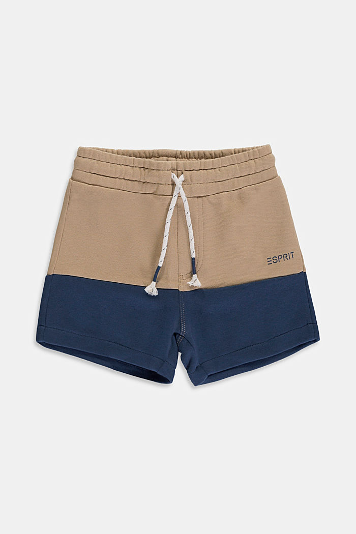 Pantalón corto deportivo con diseño de bloques de color, 100 % algodón