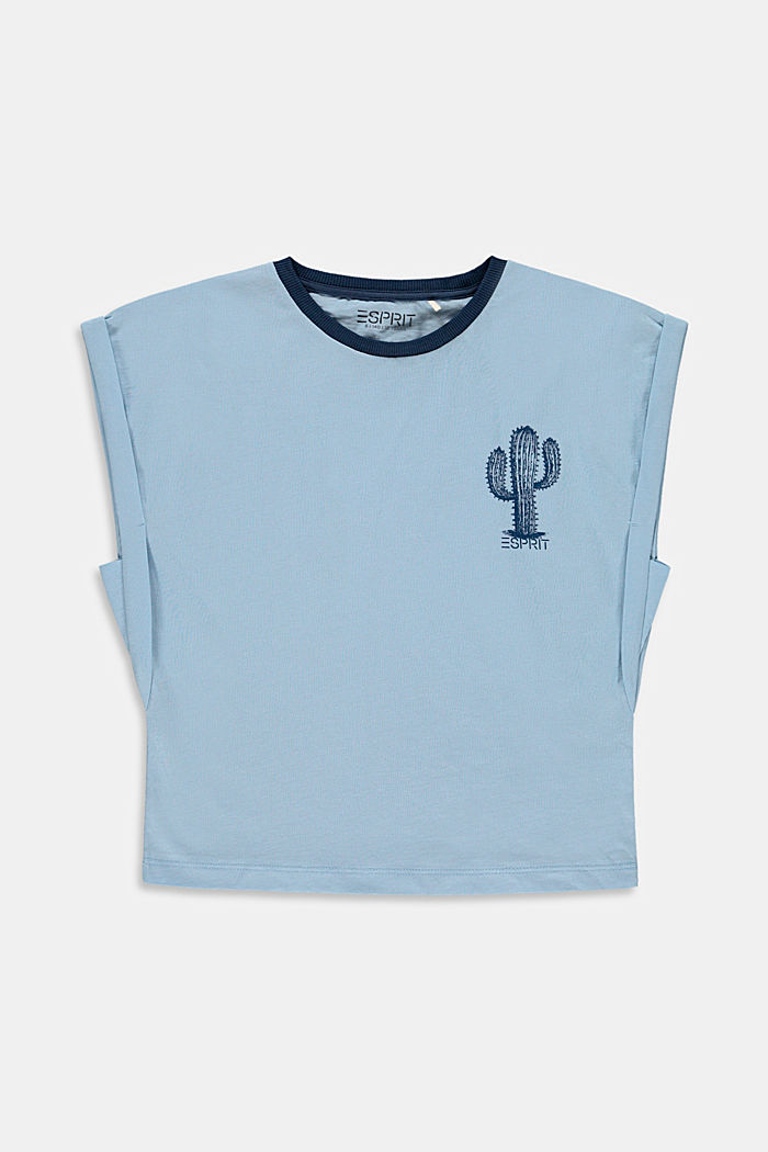 Camiseta con estampado de cactus, 100 % algodón