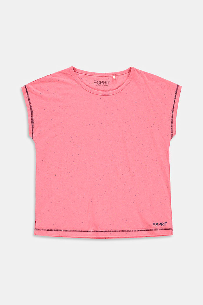 T-shirt de coupe carrée, animé d´une texture mouchetée multicolore