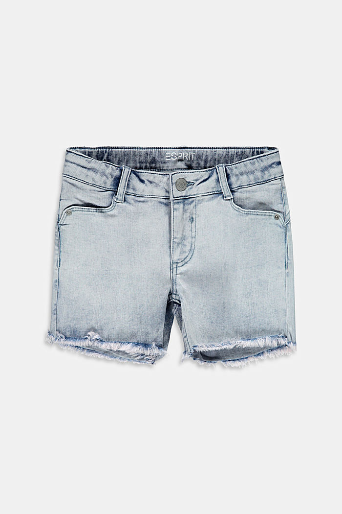 Casual denim shorts with adjustable waistband