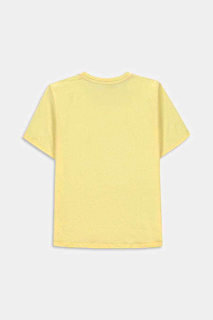 T-shirt oversize z fotonadrukiem, 100% bawełny, BRIGHT YELLOW, detail image number 1