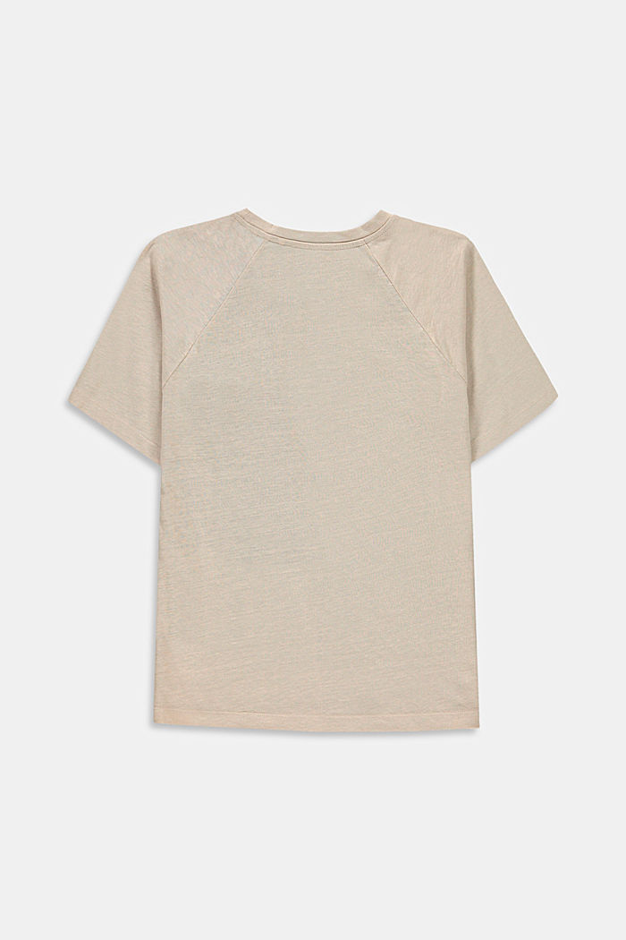 Met linnen: oversized T-shirt met colour block, SILVER, detail image number 1