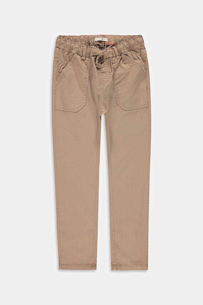 Pantalon à cordon de serrage à la taille, coton stretch