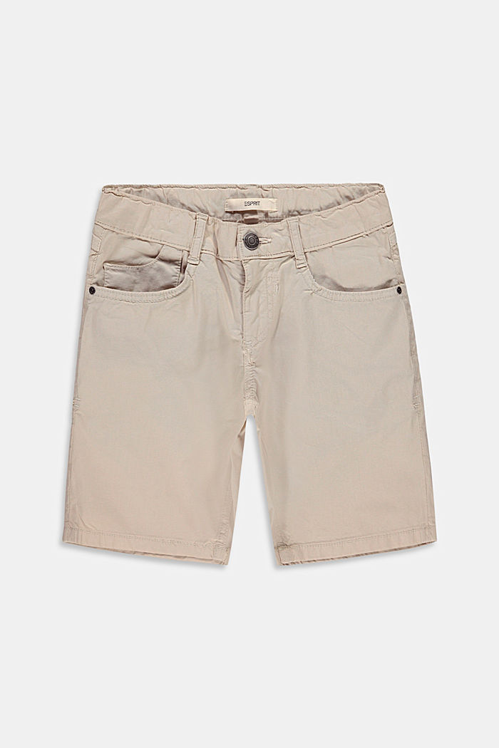 Stretch cotton shorts with an adjustable waistband