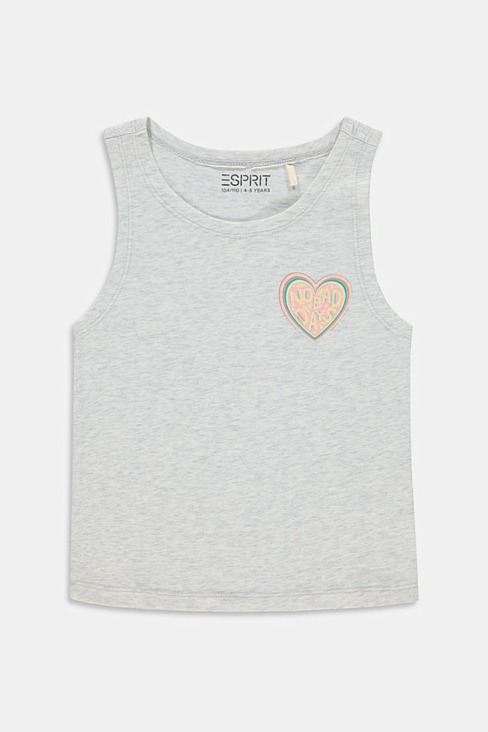 Sleeveless top with heart print