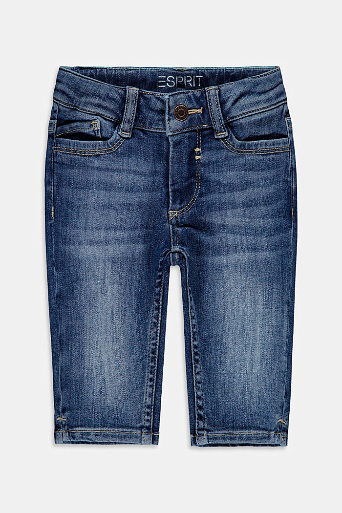 Capris jeans with an adjustable waistband