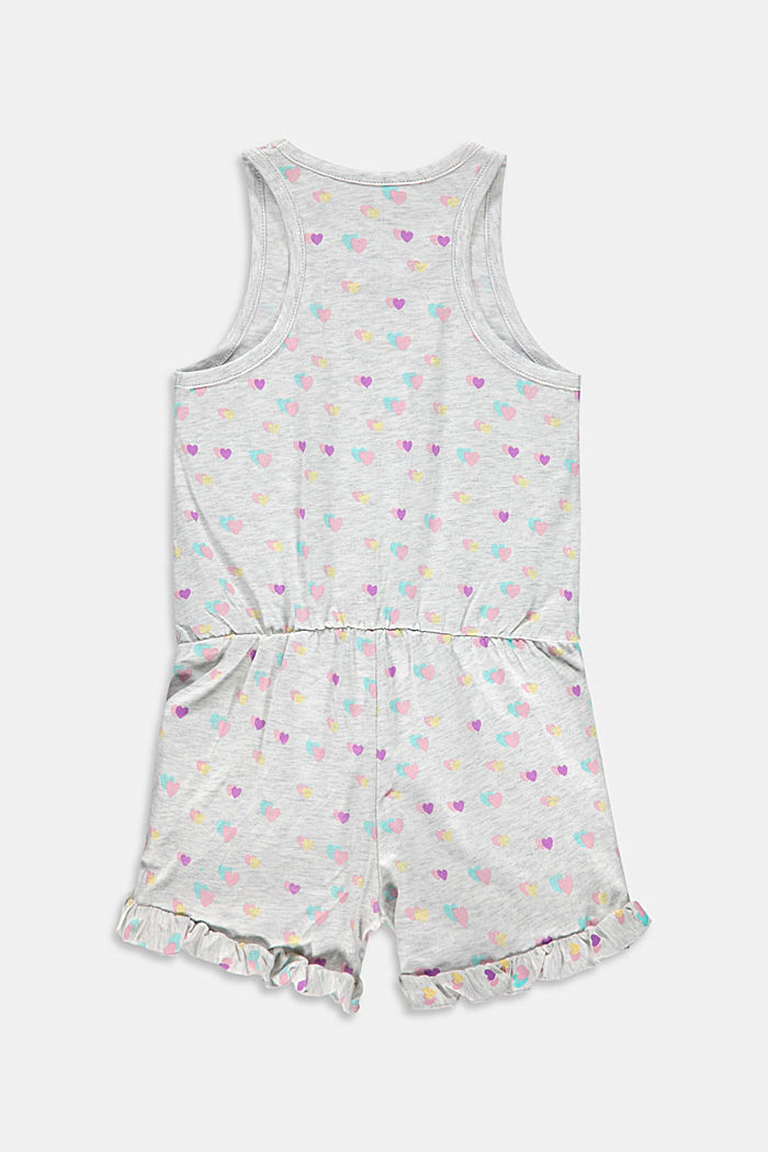 Romper suit with a heart print