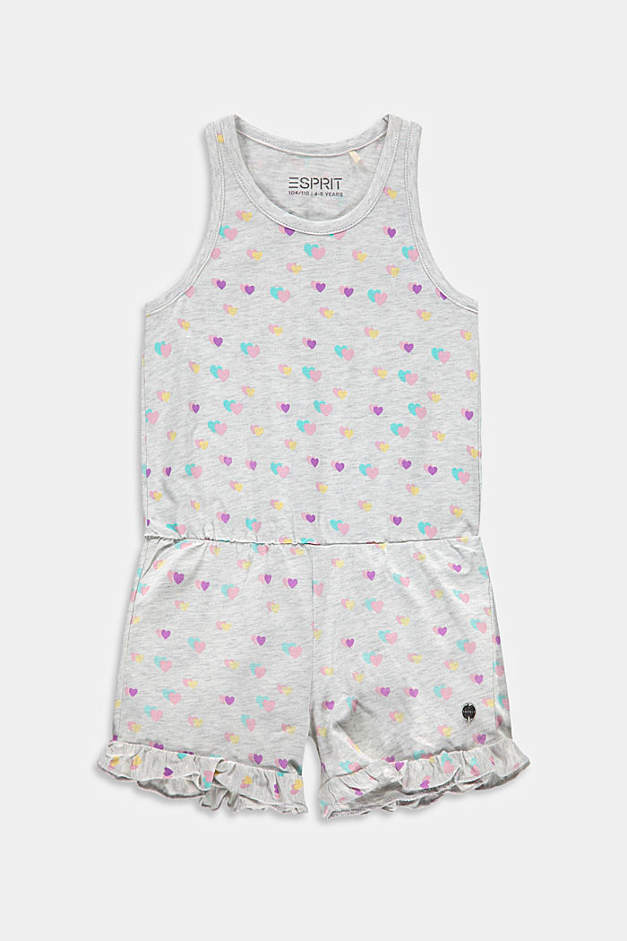 Romper suit with a heart print