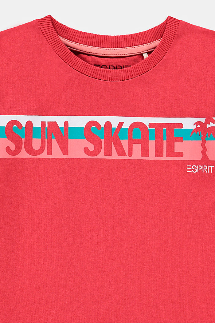 T-shirt ze skaterskim nadrukiem, 100% bawełny, GARNET RED, detail image number 2