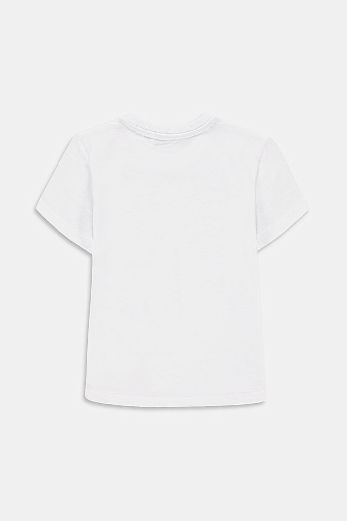 T-shirt met skateboardprint, 100% katoen, WHITE, detail image number 1