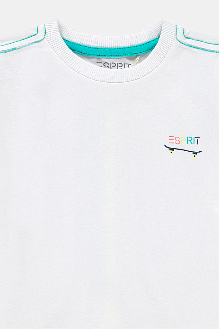 T-shirt à imprimé skate, 100 % coton, WHITE, detail image number 2