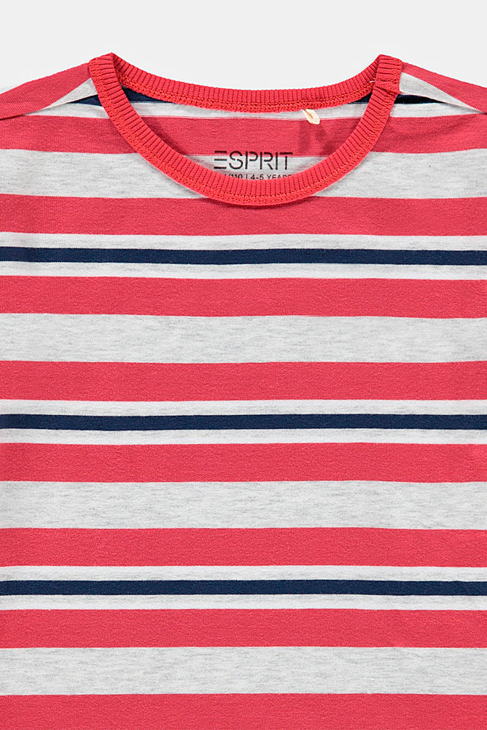 T-shirt à rayures, 100 % coton, GARNET RED, detail image number 2
