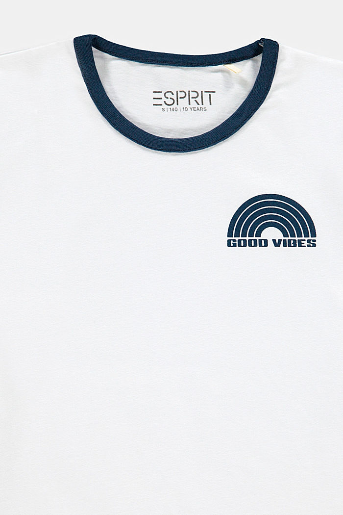 T-shirt à imprimé arc-en-ciel, WHITE, detail image number 1