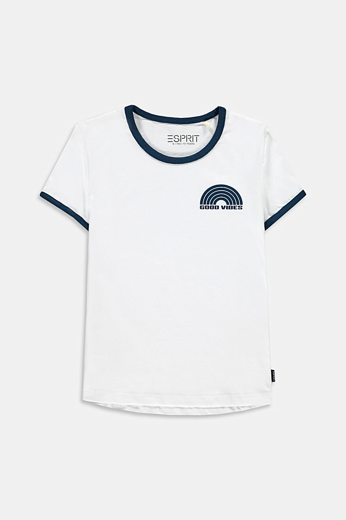T-shirt à imprimé arc-en-ciel, WHITE, detail image number 0