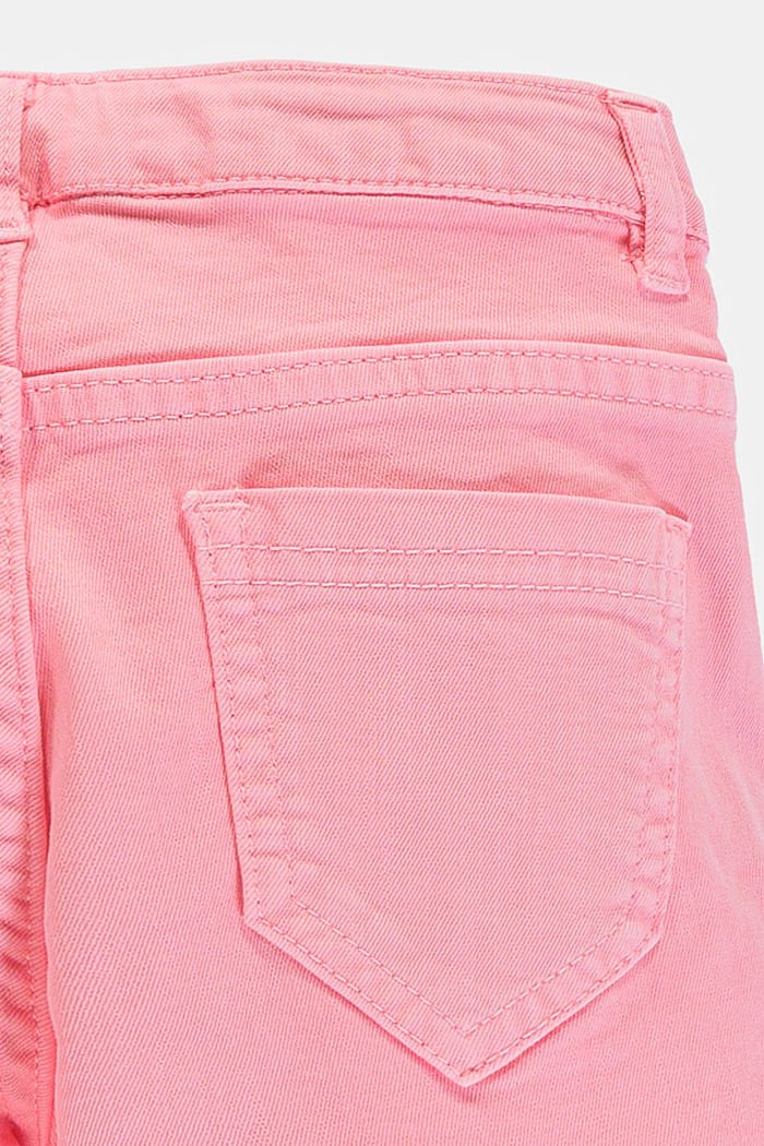 Farbowane dżinsowe szorty z regulowanym pasem, LIGHT PINK, detail image number 2