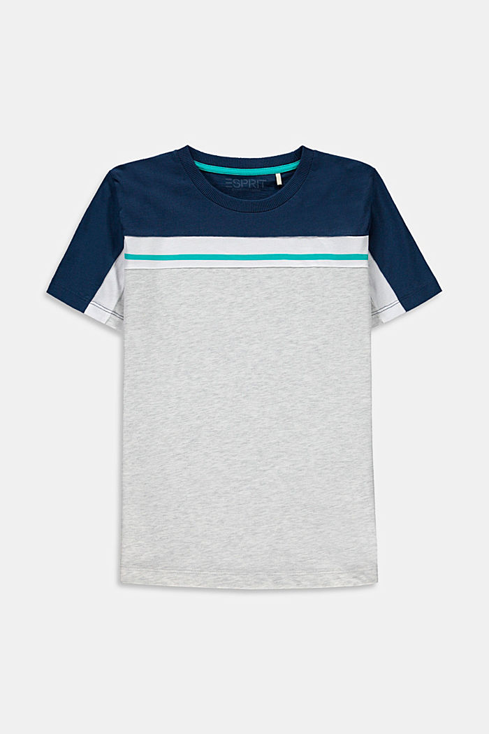 T-shirt à effet colour blocking, 100 % coton