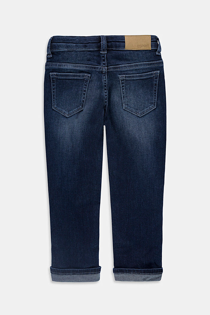 Reflective jeans with adjustable waistband