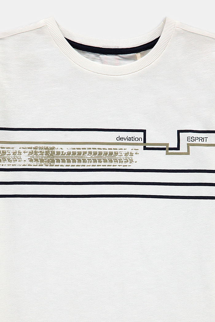 Camiseta con estampado geométrico, 100% algodón, SKIN BEIGE, detail image number 2