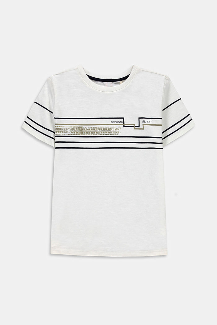 Camiseta con estampado geométrico, 100% algodón, SKIN BEIGE, detail image number 0