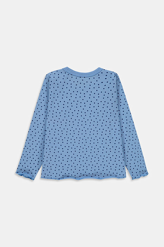 Long sleeve top with polka dots, organic cotton