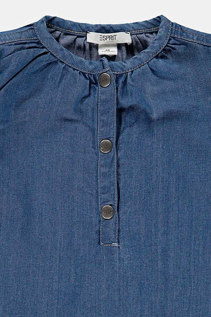 Chemisier en jean, 100 % coton, BLUE MEDIUM WASHED, detail image number 1