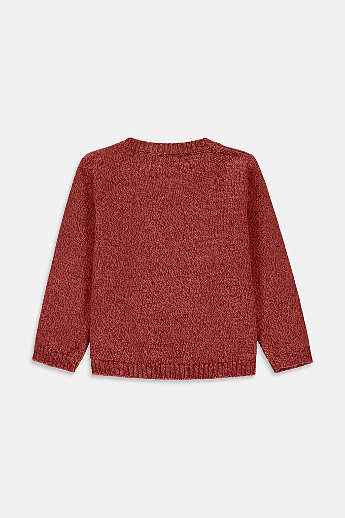 Kolorowy, melanżowy sweter z bawełny organicznej