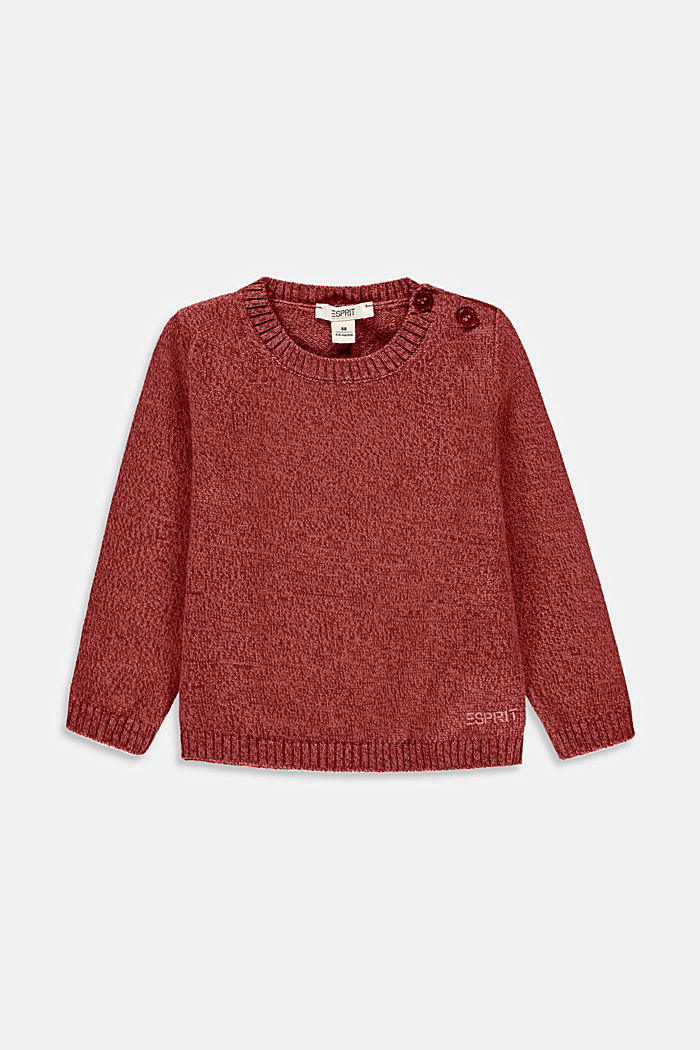 Kolorowy, melanżowy sweter z bawełny organicznej