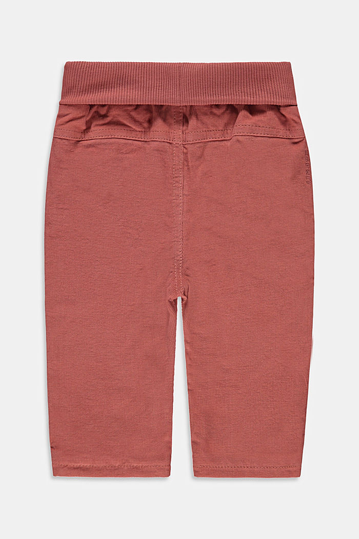 Pantalon en velours côtelé doublé, coton biologique, DARK MAUVE, detail image number 2